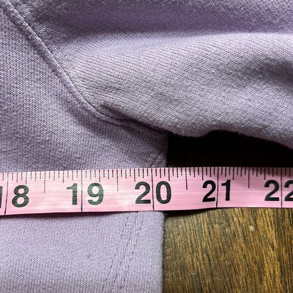 Champion Lavender Purple Teal Logo Script Hoodie Sz Medium - Picture 10 of 12